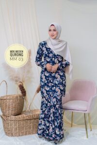 Mek Moden Kurung Blue Black