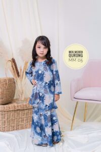 Mek Moden Kurung Blue Kids Feature