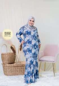 Mek Moden Kurung Blue